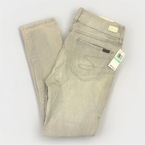 Seven 7 Women's Mid Rise Skinny Jeans Size 8 Light Gray Tummyless NWT $69